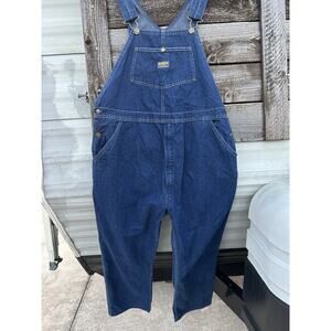 Vintage OshKosh B’gosh Vestbak Bib Overalls Mens 40x28 Blue Denim USA Made